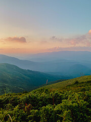 mountain landscape sunset in the mountains, view wallpaper carpathians tourism hiking in the mountains, tourism travel