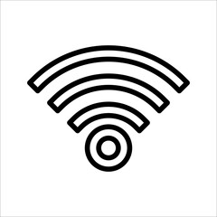 WIFI icon vector, wireless internet sign isolated on white background, flat style, vector illustration