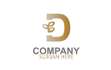 Obraz premium Letter D Golden Business Design