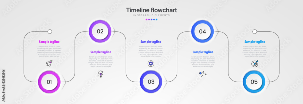 Poster timeline infographic design with 5 options or steps. infographics for business concept. can be used 