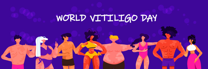 world vitiligo day another kind of beauty love yourself accept your body people in bikini with vitiligo skin disease