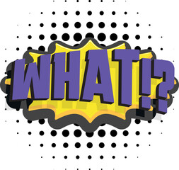 What text comic bubble in retro cartoon effect