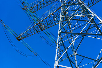 High voltage power line in Laag-Keppel (The Netherlands).