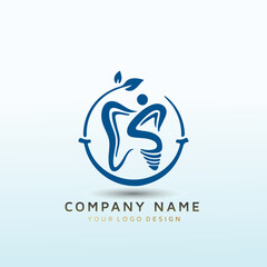 Logo for a dental office focusing on Dental Implants, teeth