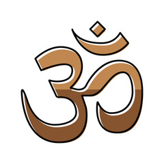 hinduism religion color icon vector illustration