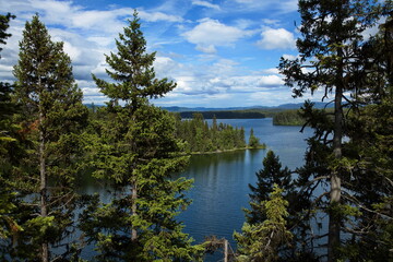 Fototapeta na wymiar View of Bridge Lake in British Columbia,Canada,North America 