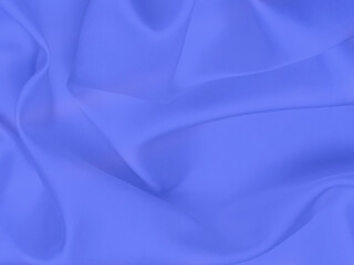 Blue silk with irregular folds. Abstract background. 
