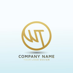 New small business letter WT vector logo design