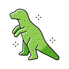 dinosaur jelly candy gummy color icon vector illustration