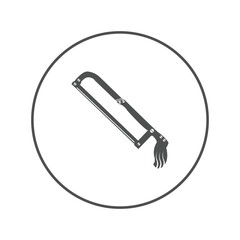 Gardening hand saw tool icon | Circle version icon |