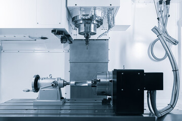 industrial metalworking cutting movement process by milling cutter,turbine blade