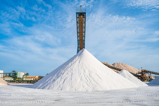 Cityscape of the Pink Lagoon of Torrevieja and its Salt Mines (Alicante, Spain)
