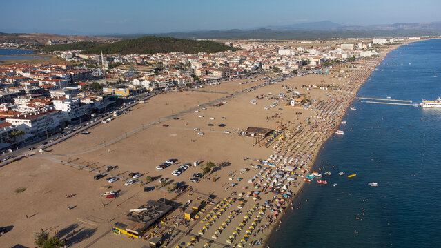 Ayvalik, Sarimsakli, the most popular beach of Ayvalik, Sarimsakli Beach, Ayvalik, Turkey. High quality photo