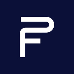 PF or FP Logo Design , Initial Based FP or PF Icon