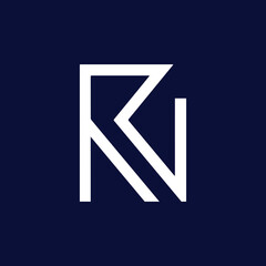 Fototapeta premium RN Logo Design , Initial Based RN Icon