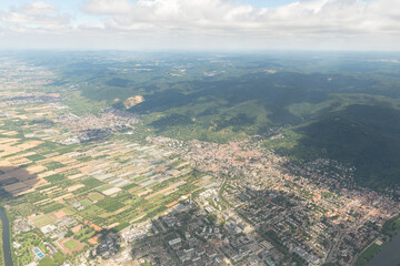 City of Heidelberg in Germany seen from above