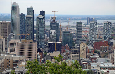 Fototapeta na wymiar View at downtown of Montreal - Canada