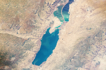 Dry climate, drought from space. Elements of this image furnished by NASA