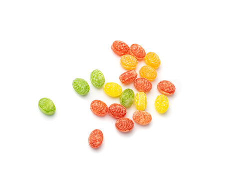 Colorful Hard Candies Isolated