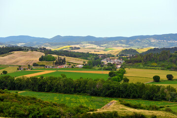 Fototapeta na wymiar the hills near Peccioli tuscany Italy