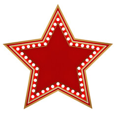 3D Star Light Sign Element