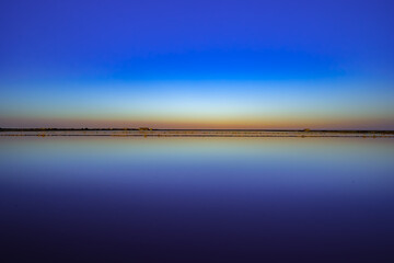 Fototapeta na wymiar Salt marshes at sunset