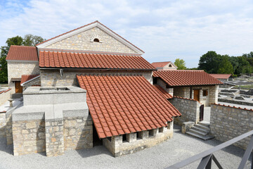 Fototapeta na wymiar Thermal bath in the Roman town and archaeological park in Carnuntum, Austria