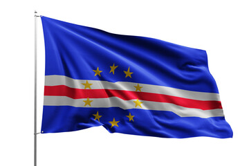 flag real realistic fabric flying wave shine country nation national pole hd transparent png  cape verde