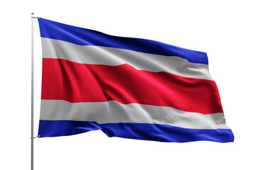 flag real realistic fabric flying wave shine country nation national pole hd transparent png COSTARICA