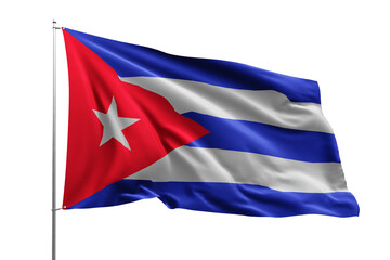 flag real realistic fabric flying wave shine country nation national pole hd transparent png CUBA