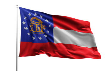 flag real realistic fabric flying wave shine country nation national pole hd transparent png GEORGIA