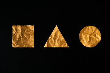 Brown Paper Square, Circle & Triangle	
