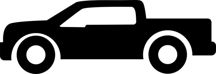 Modern automotive icon of flatbed car . The coolest car icons ever made. Automotive rollback slide truck © RoClickMag