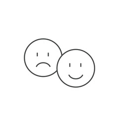 sad face icons  symbol vector elements for infographic web