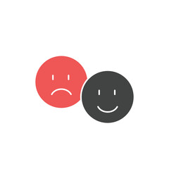 sad face icons  symbol vector elements for infographic web