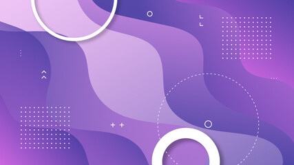 Abstract Modern Background with Retro Memphis Element and Blue Purple Gradient Color