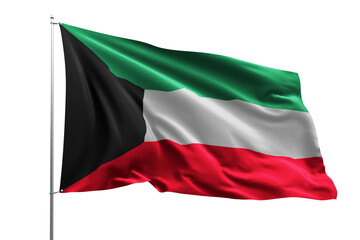 flag real realistic fabric flying wave shine country nation national pole hd transparent png KUWAIT