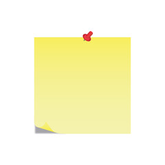 Yellow post-it notes with a folded edge.