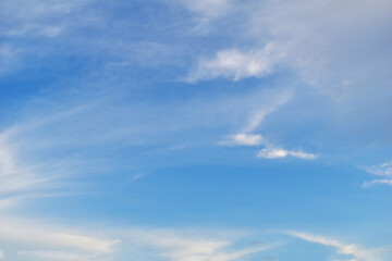 Naklejka na ściany i meble Beautiful blue sky with clouds nature background