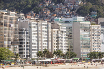Fototapeta na wymiar Copacabana Beach in Rio de Janeiro, Brazil.