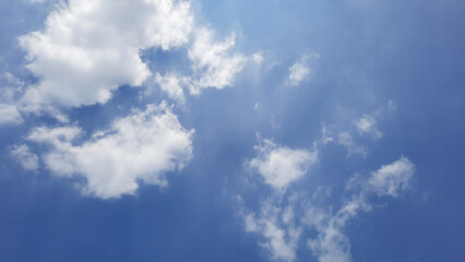 Blue sky background with white clouds like cotton 03