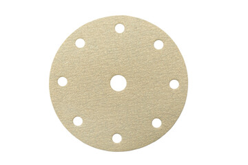 Sandpaper isolated on a white background. Top view. PNG file with transparent background