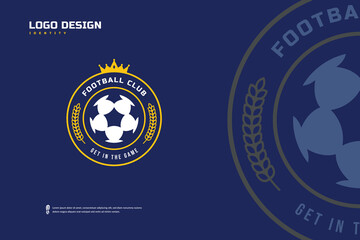 Soccer Football Badge Logo, Sport Team Identity vector. Soccer tournament template, E-Sport badge design