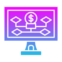 Strategic Plan Glyph Gradient Icon