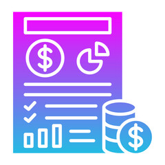 Financial Glyph Gradient Icon