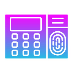 Fingerprint Scanner Glyph Gradient Icon