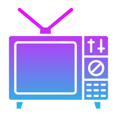 Television Glyph Gradient Icon