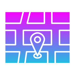 Gps Glyph Gradient Icon
