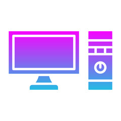 Computer Glyph Gradient Icon