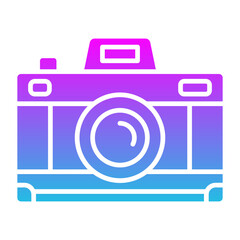 Camera Glyph Gradient Icon